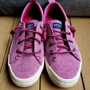 BNWoT Sperry Crest Vibe Fuschia Garment Wash Sneaker STS87172 KICKS (5.5)